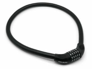 Ein langes, robustes Kombinationskabelschloss mit Nummern namens "Bordeaux".